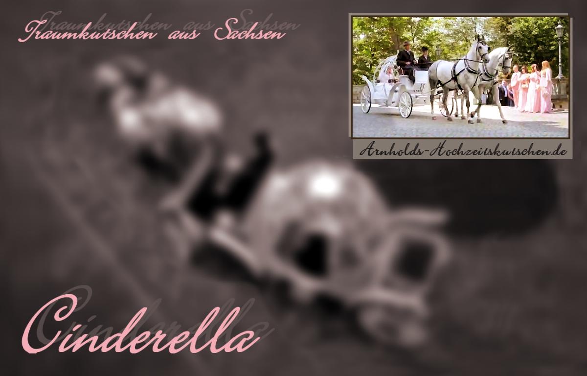 Ankunft der weien Cinderella Prinzessinnen Mrchenkutsche am Schloss Albrechtsberg in Dresden